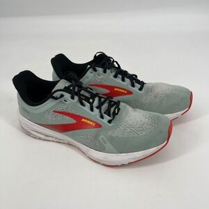 Brooks Launch 9 Men's Running Shoes Mint Green Red Athletic Sneakers Size 11.5